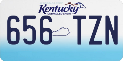 KY license plate 656TZN