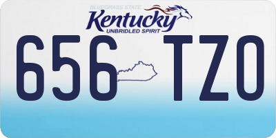 KY license plate 656TZO