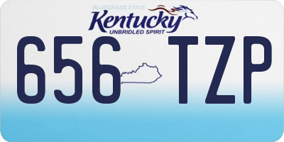 KY license plate 656TZP