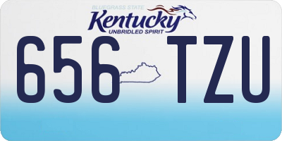 KY license plate 656TZU