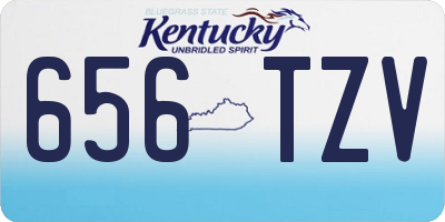 KY license plate 656TZV