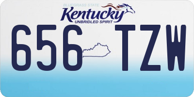 KY license plate 656TZW