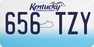 KY license plate 656TZY