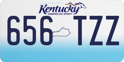 KY license plate 656TZZ