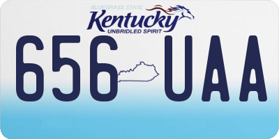 KY license plate 656UAA