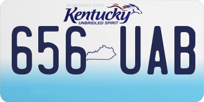 KY license plate 656UAB