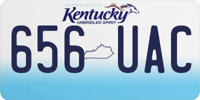 KY license plate 656UAC