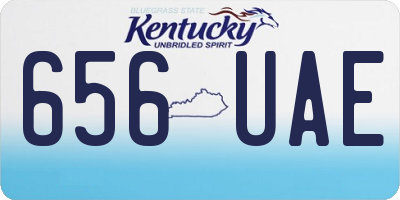 KY license plate 656UAE