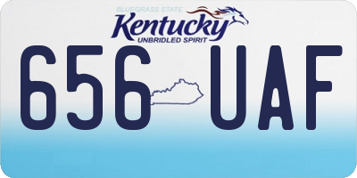 KY license plate 656UAF