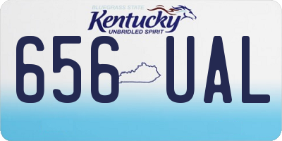 KY license plate 656UAL
