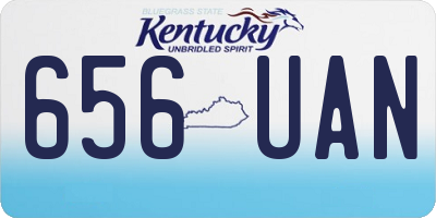 KY license plate 656UAN