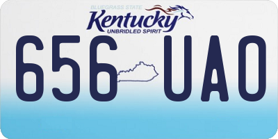 KY license plate 656UAO