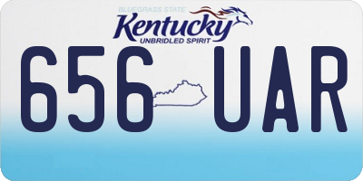 KY license plate 656UAR