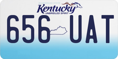 KY license plate 656UAT