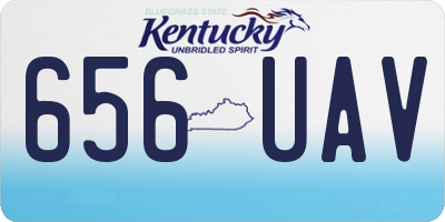 KY license plate 656UAV