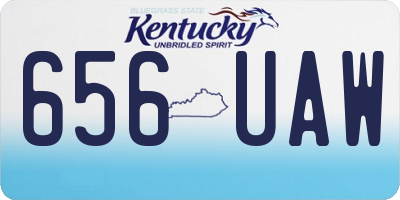 KY license plate 656UAW
