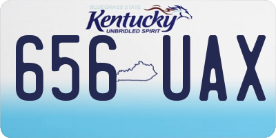 KY license plate 656UAX