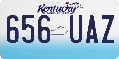KY license plate 656UAZ