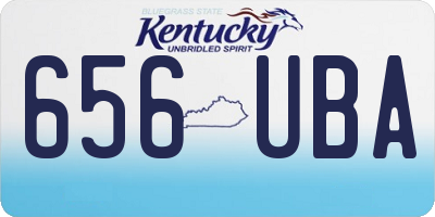 KY license plate 656UBA