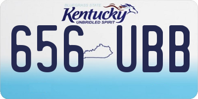 KY license plate 656UBB