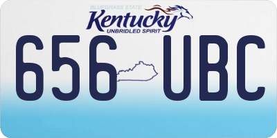 KY license plate 656UBC