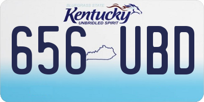 KY license plate 656UBD