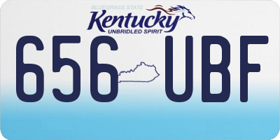 KY license plate 656UBF