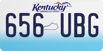 KY license plate 656UBG