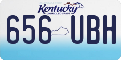 KY license plate 656UBH