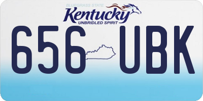 KY license plate 656UBK