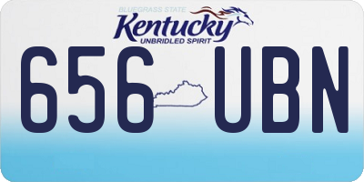 KY license plate 656UBN