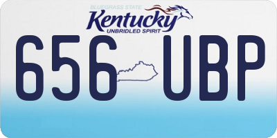 KY license plate 656UBP