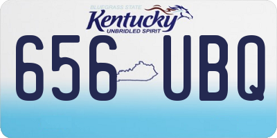 KY license plate 656UBQ