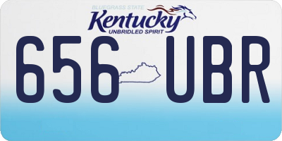 KY license plate 656UBR
