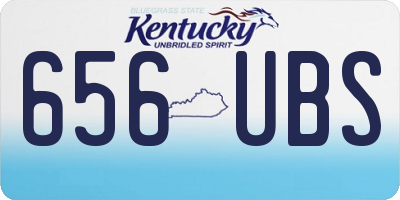 KY license plate 656UBS