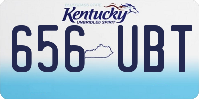 KY license plate 656UBT