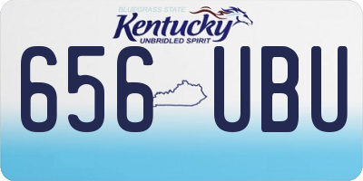 KY license plate 656UBU