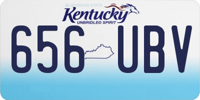 KY license plate 656UBV