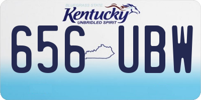 KY license plate 656UBW