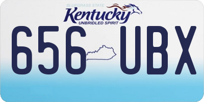 KY license plate 656UBX