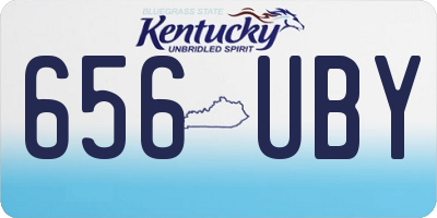 KY license plate 656UBY