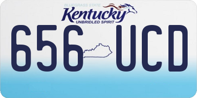 KY license plate 656UCD