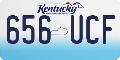 KY license plate 656UCF