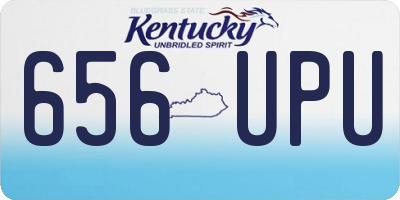 KY license plate 656UPU
