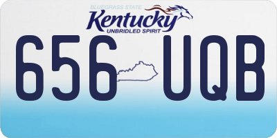 KY license plate 656UQB