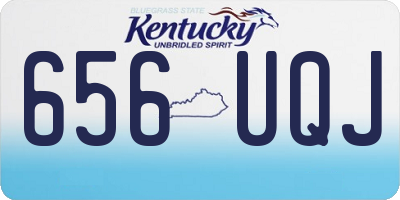 KY license plate 656UQJ