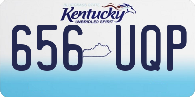 KY license plate 656UQP