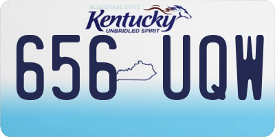KY license plate 656UQW
