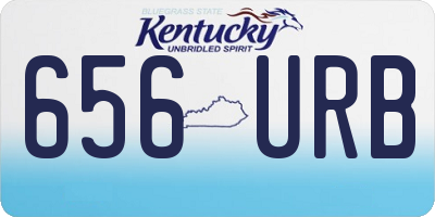 KY license plate 656URB