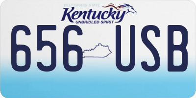 KY license plate 656USB